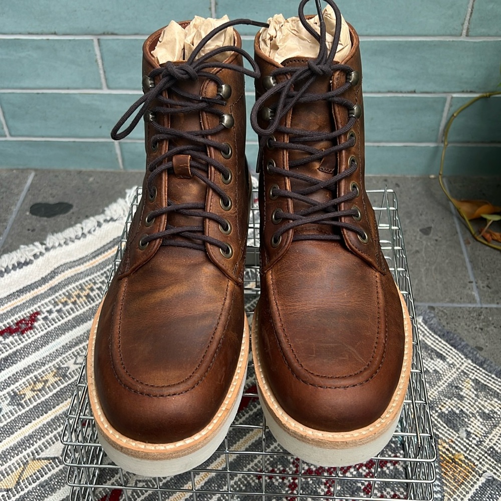 New Patina Portland Leather Goods Moc Toe Boot in Canyon